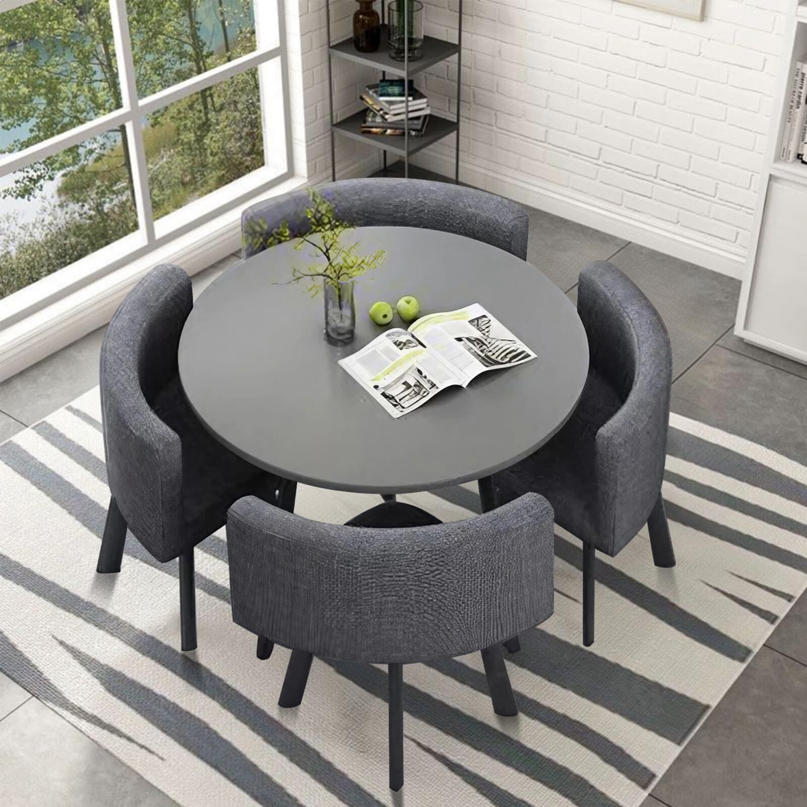 Amazon.com: Round Dining Table Set – Simple Small Square Table